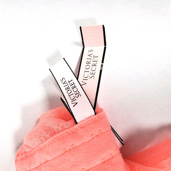 Victoria's Secret Neon Coral Pink Lace Bandeau - Picture 6 of 9